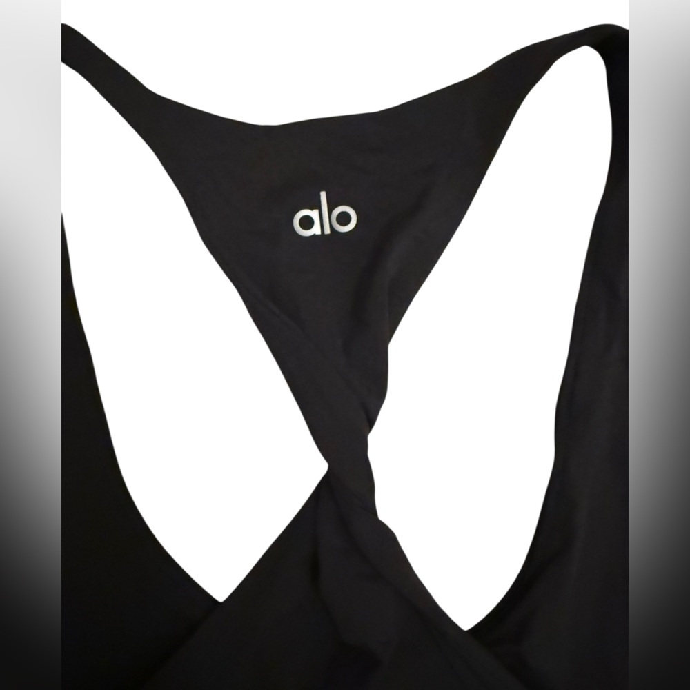 Alo Yoga Black Don’t Get It Twisted Tank Top Women’s Size Large (Estimated) - Picture 4 of 5